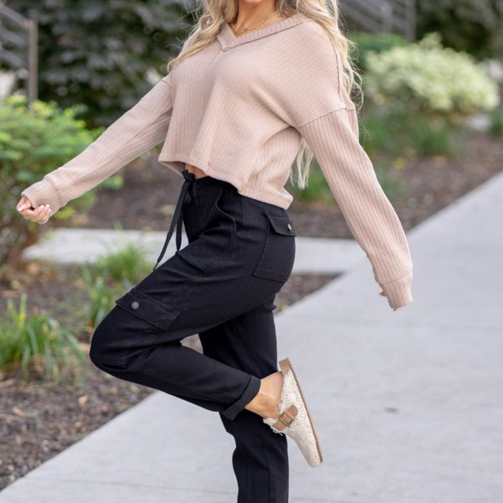 Harper High Rise Cargo Cuffed Jogger Regular & Plus Sizes